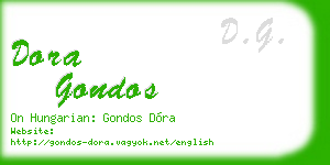 dora gondos business card