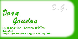 dora gondos business card